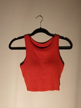 Women’s Orange Crop Tank Top
